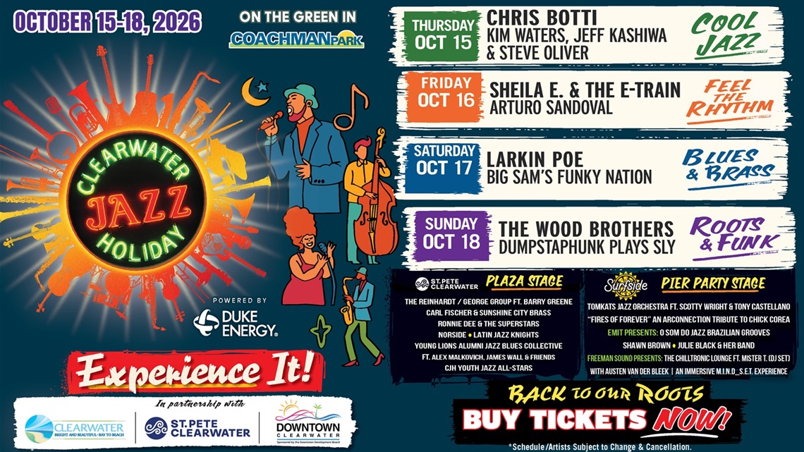 Clearwater Jazz Holiday 2026 Lineup 